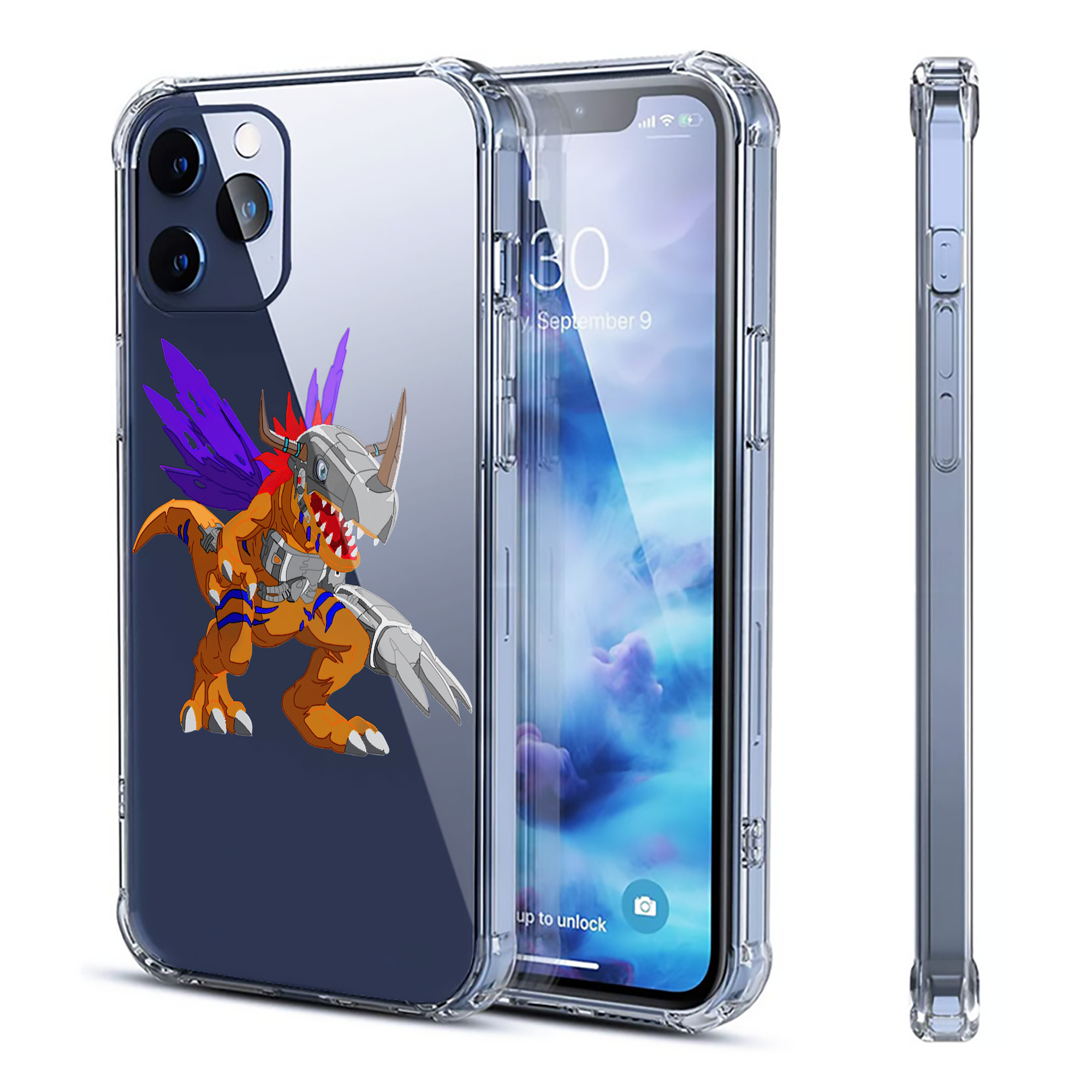 （画像用） Digimon デジタルモンスター/デジモン 【iPhone 12シリーズ対応】透明スマホケース（クリアソフトケース）
